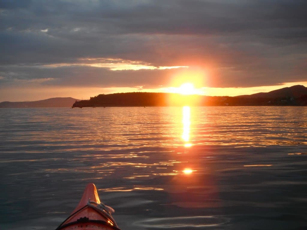 Superbe coucher de soleil en revenant