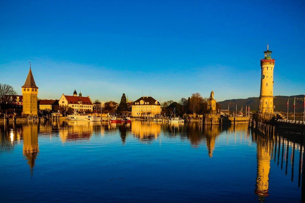 Lindauer Hafen im Abendlicht