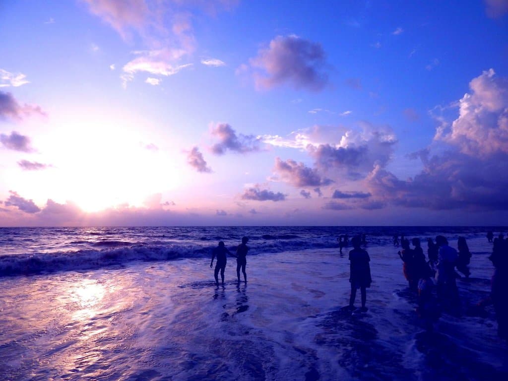People enjoying sunset