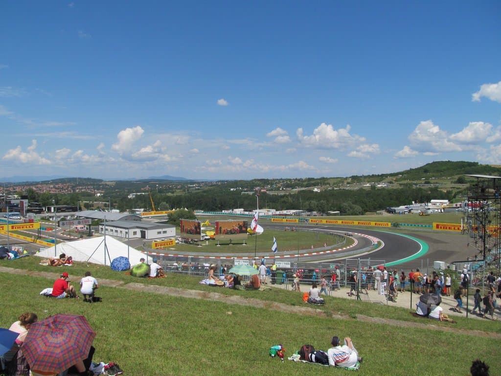 View form behind the silver stands
