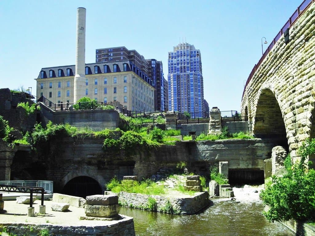 The Mill Ruins Park area