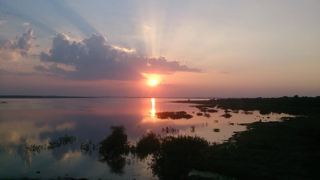 Sunset from the dam