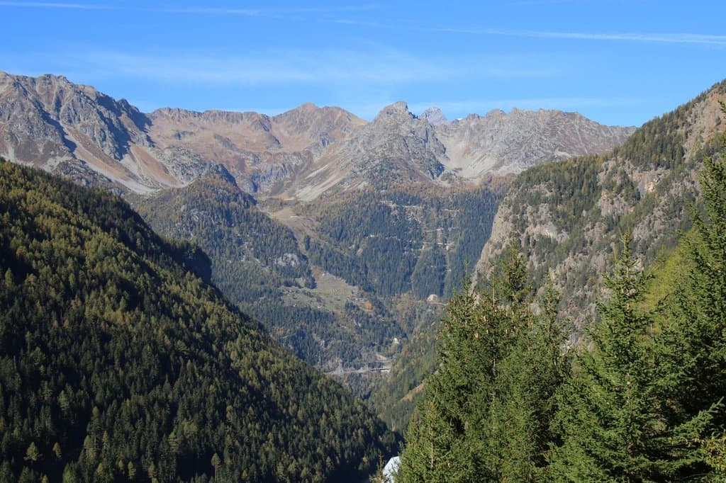 vue au long du chemin bisse du Trient