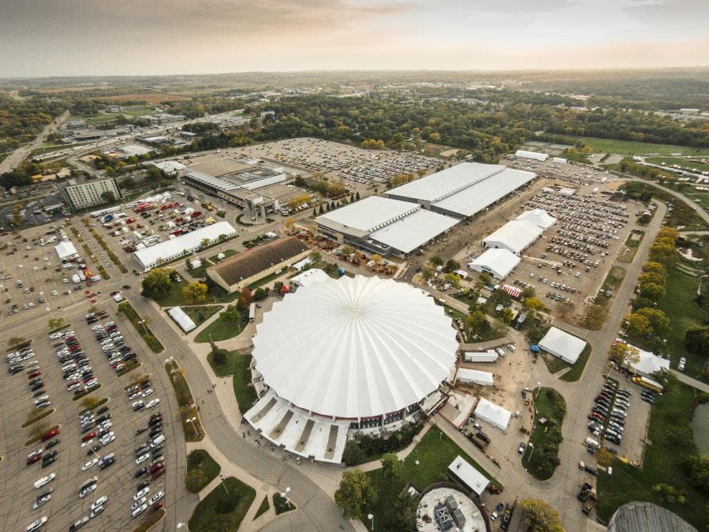 Aerial during World Dairy Expo 2014