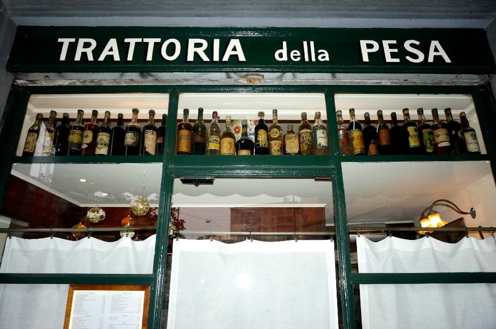 Outside the restaurant...