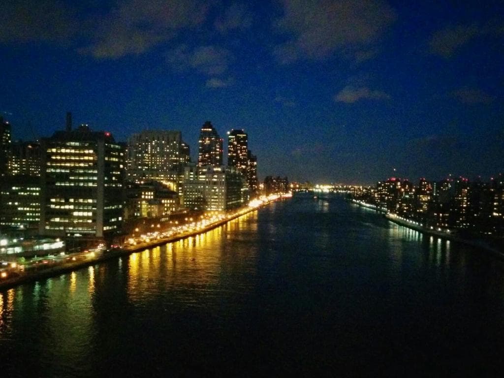 Vue sur Manhattan depuis le télécabine