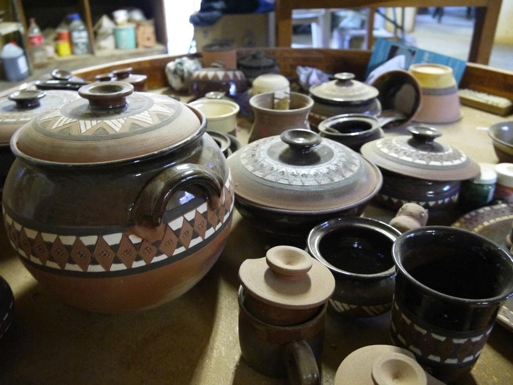 Pots made by the studio