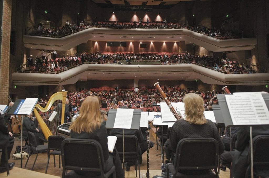 Inside the UCCC during a performance by the Greeley Philharmonic Orchestra.