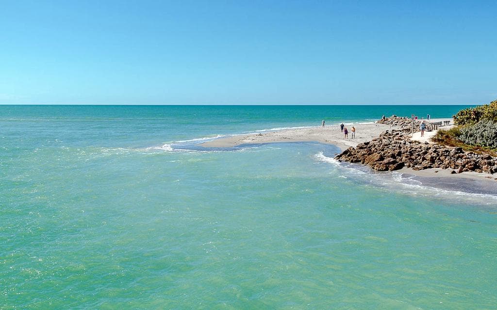 Captiva side of Blind Pass viewed from the bridge.