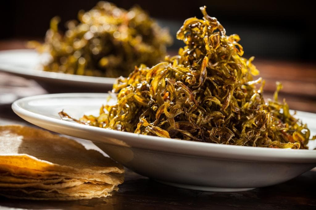 Nopalitos fritos para tacos