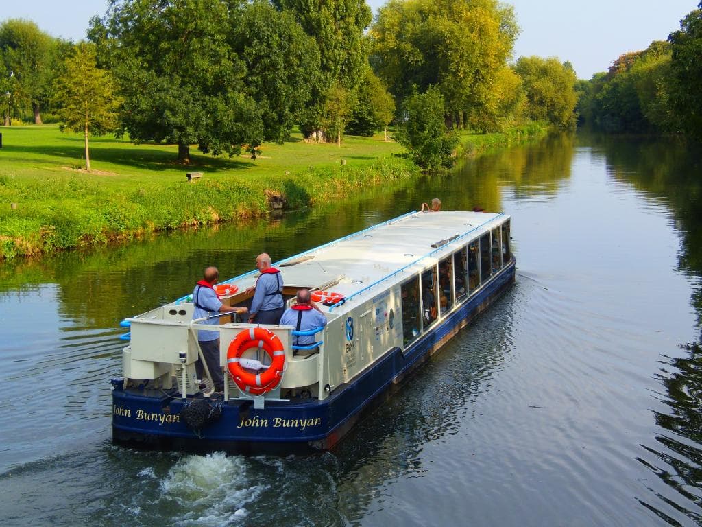 John Bunyan boat on lower river at Bedford Sept 2014