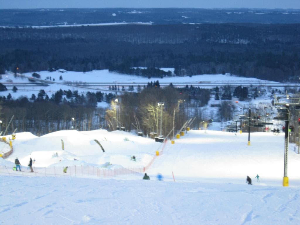 Night skiing