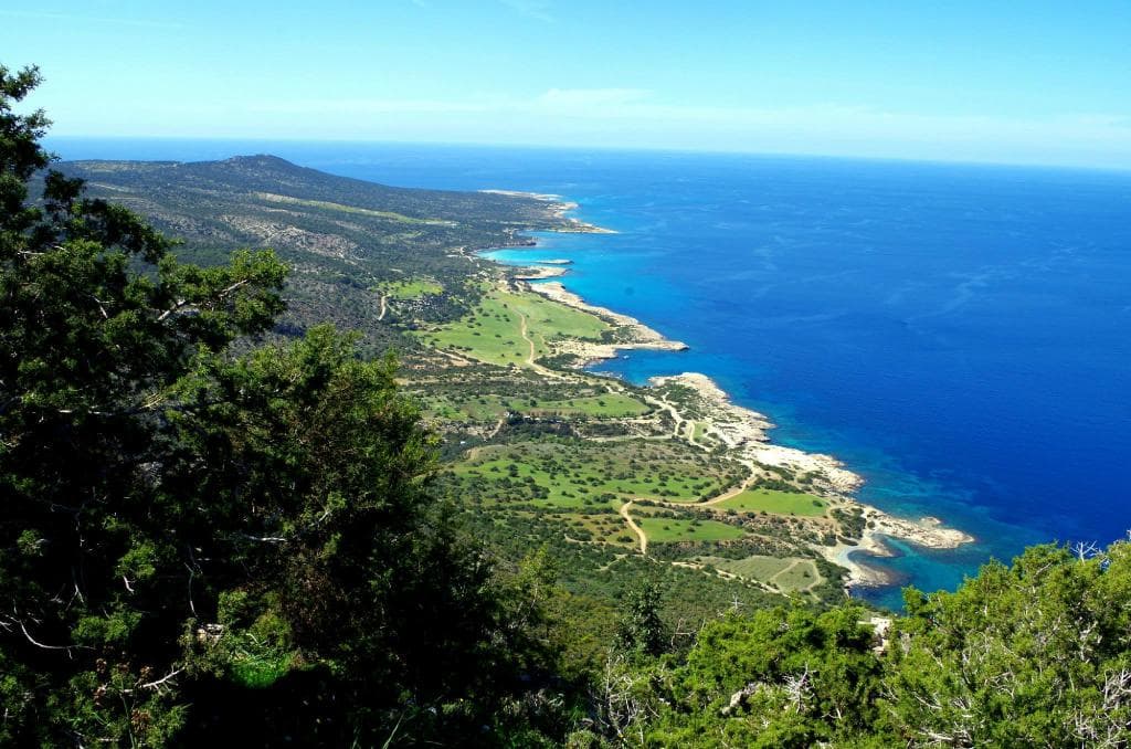 views from the trail at Aphrodite's bath