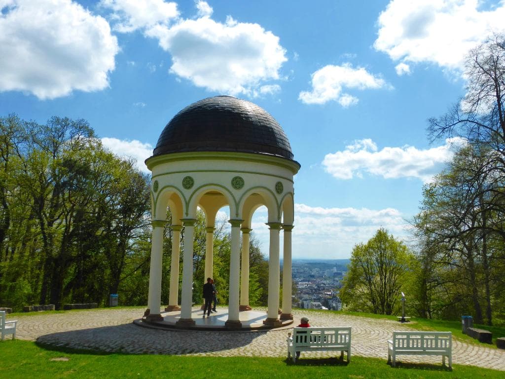 A beautiful Monopteros and view of the city