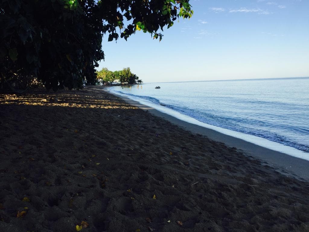 La playa de Joyudas al amanecer.