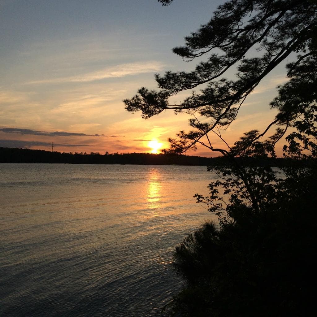 Sunset on the river