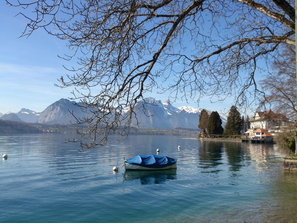 Thun - Panorama Rundweg Thunersee - view from Gunten