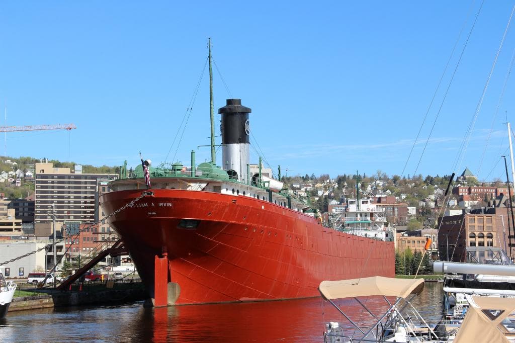 SS William A Irvin riding high dockside