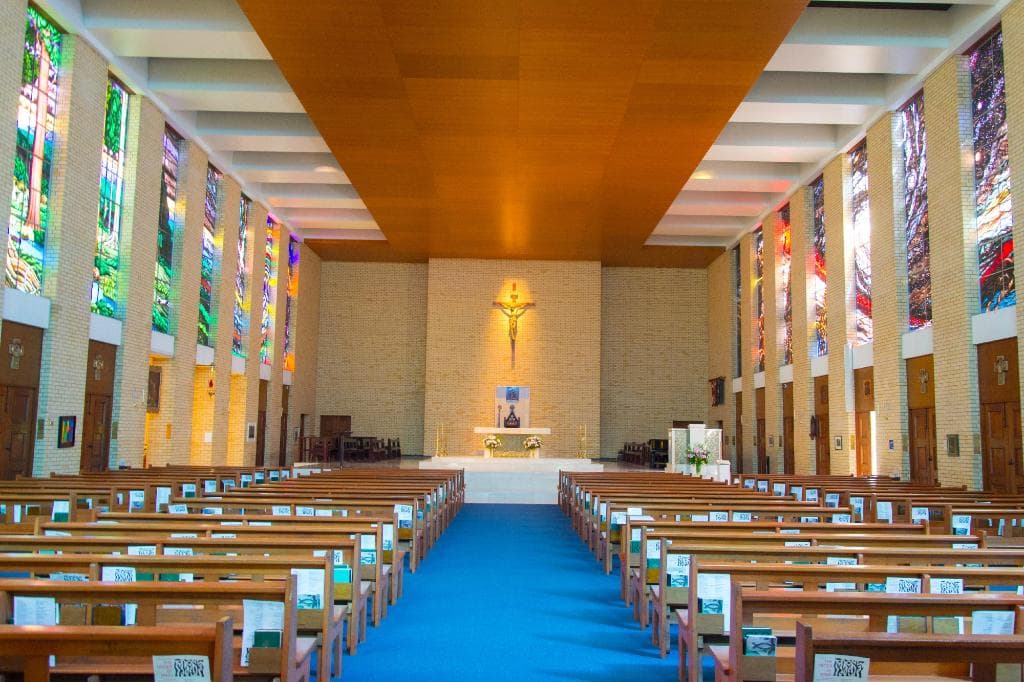 St Monica's cathedral-wide angle view