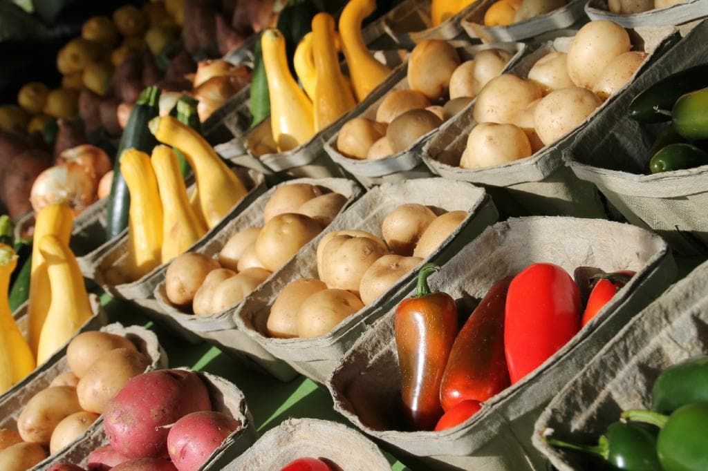 the best part of the flea market, fresh produce