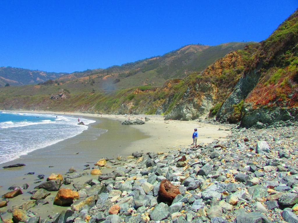 South end of the beach, looking north.