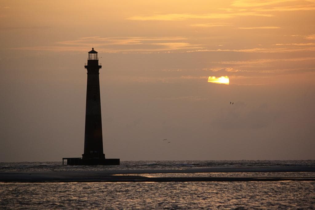 A beautiful sunrise across from the light