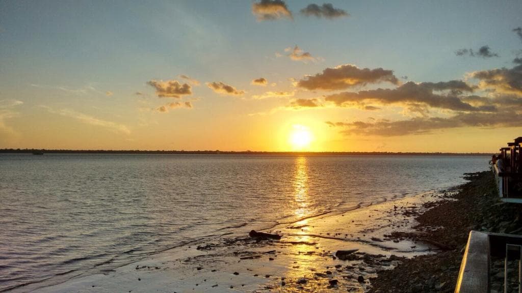 Pôr do sol na Orla