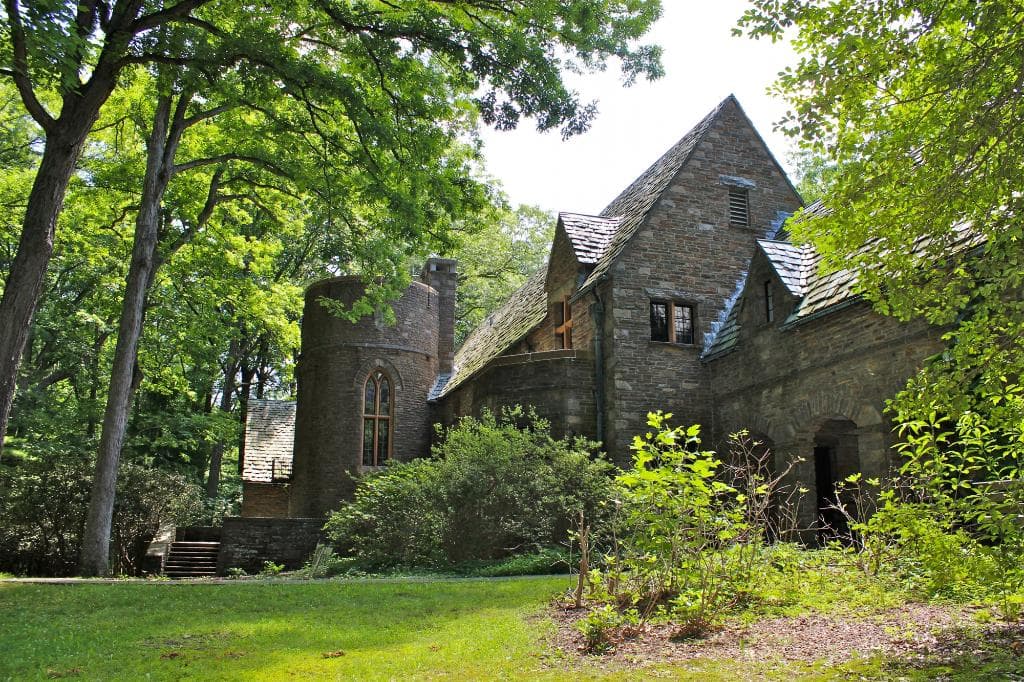 The back side of the mansion.