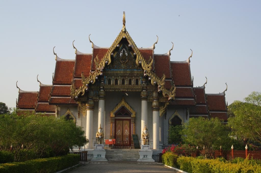 A close look of Thai temple