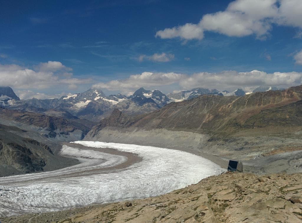 Monte Rosa Hut and Gorner Glacier