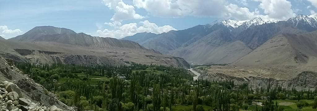 View of the river Indus from the top