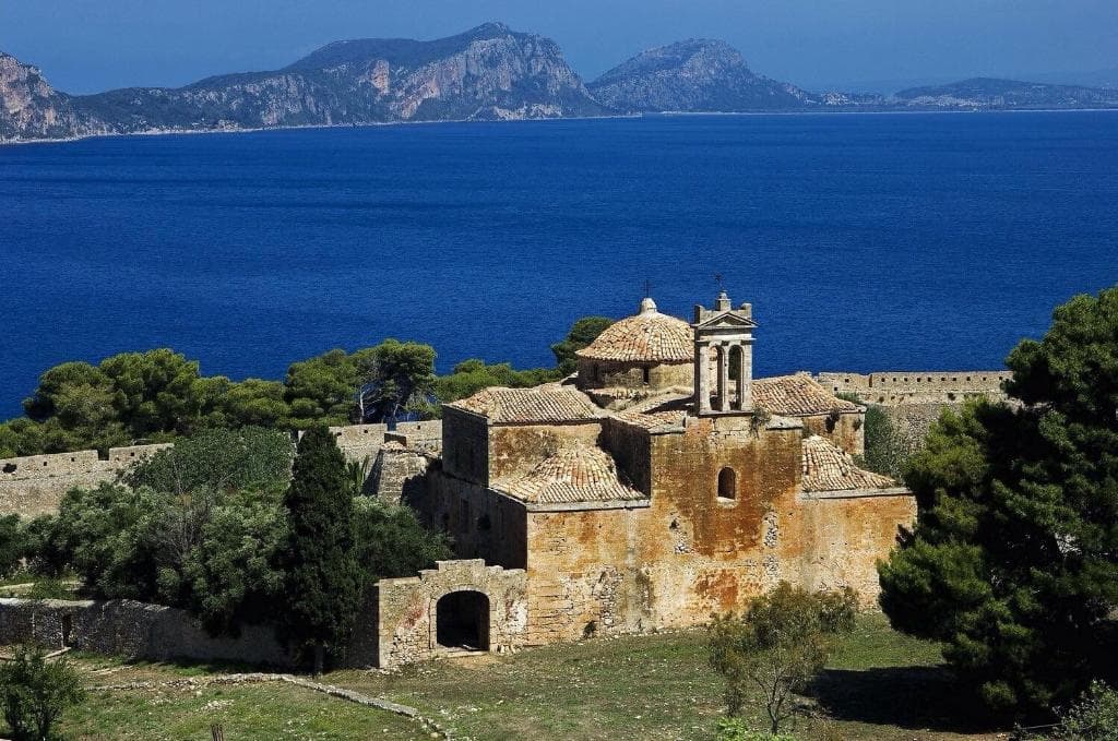 The Byzantine church inside the castle