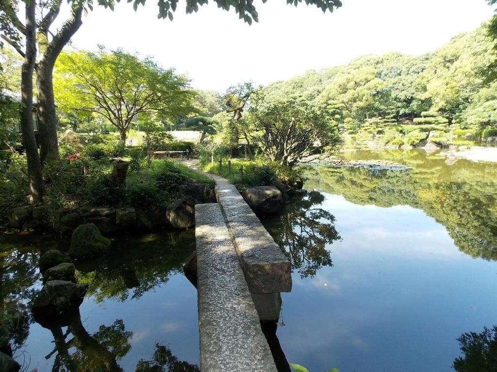 慶沢園　切石橋