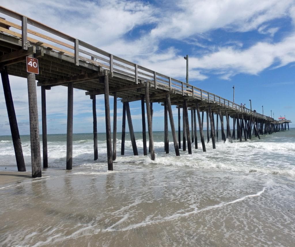 The pier from the beach