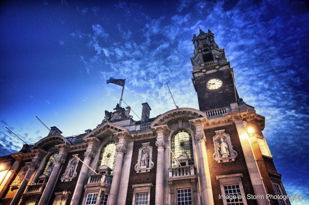 Town Hall at night
