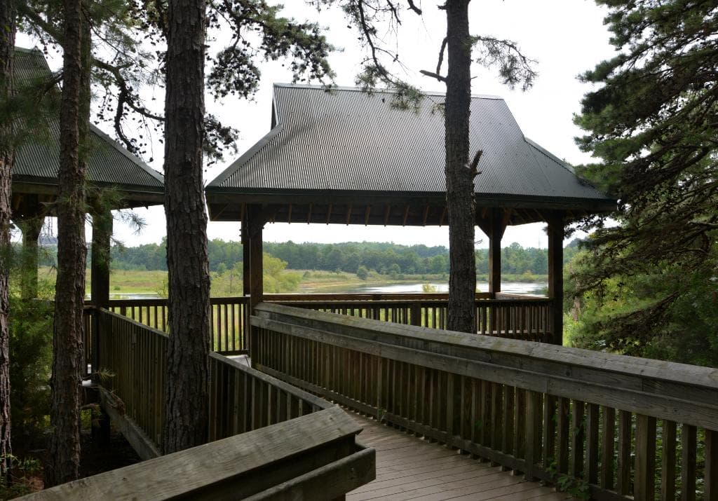 Two Observation Gazebos overlook the valley