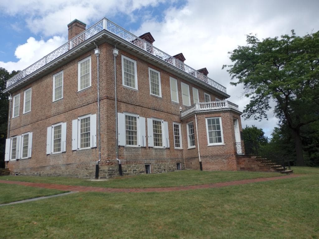 The Georgian exterior of the house--