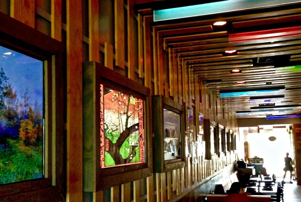 Our guests are treated to an ever-changing art show.