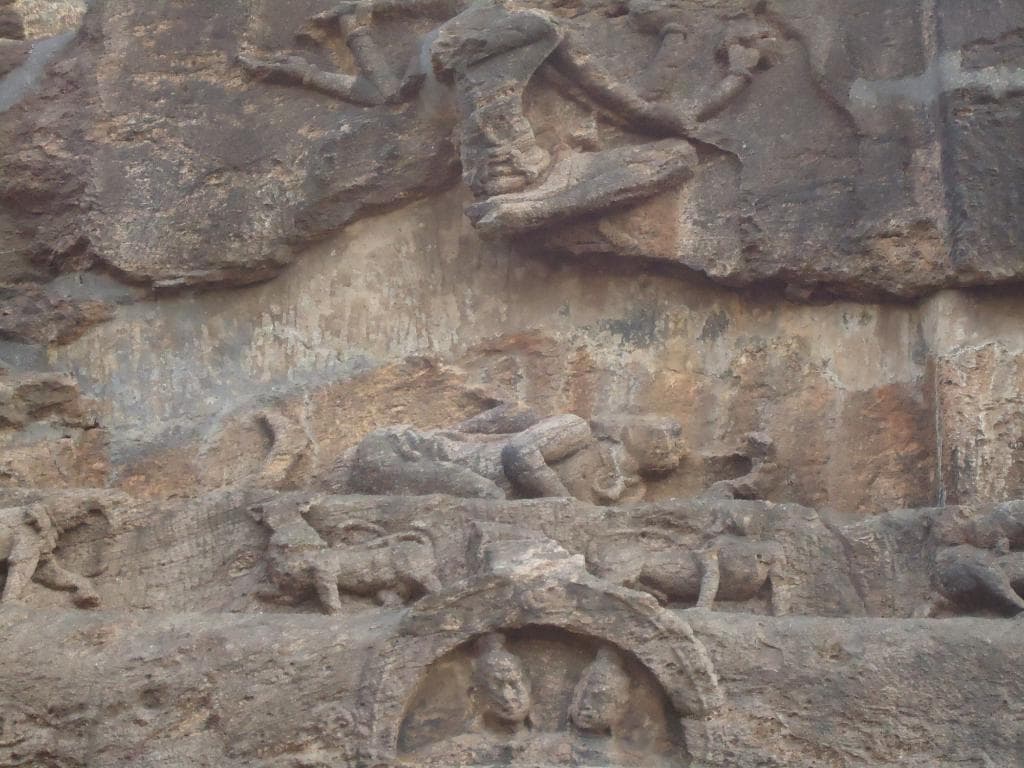 A closer view of the sculptures.