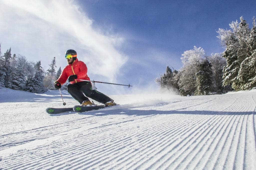 Our Big Dipper groomer trail - check out that corduroy!