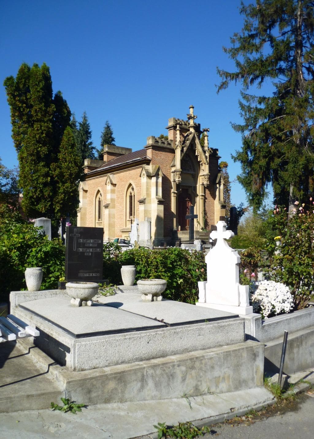 An ornate mausoleum