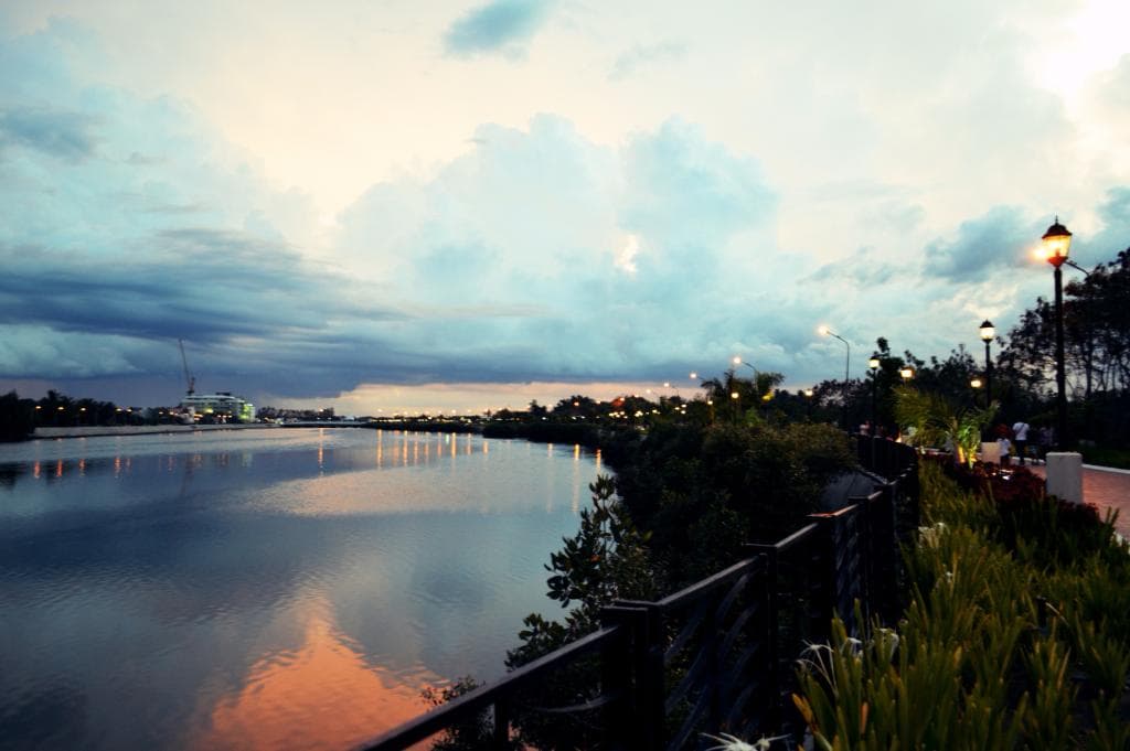 The river view.