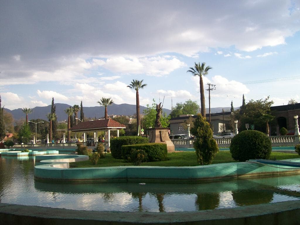 View from the Lake in the Alameda, Saltillo
