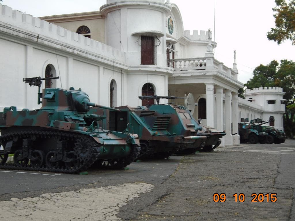Barracks Museum with military equipment on display