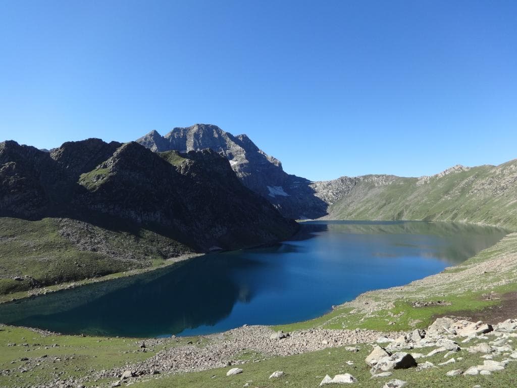 Lake view from above