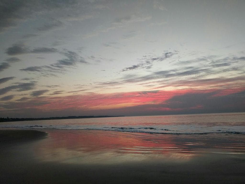 Beautiful sunrise followed by sunset