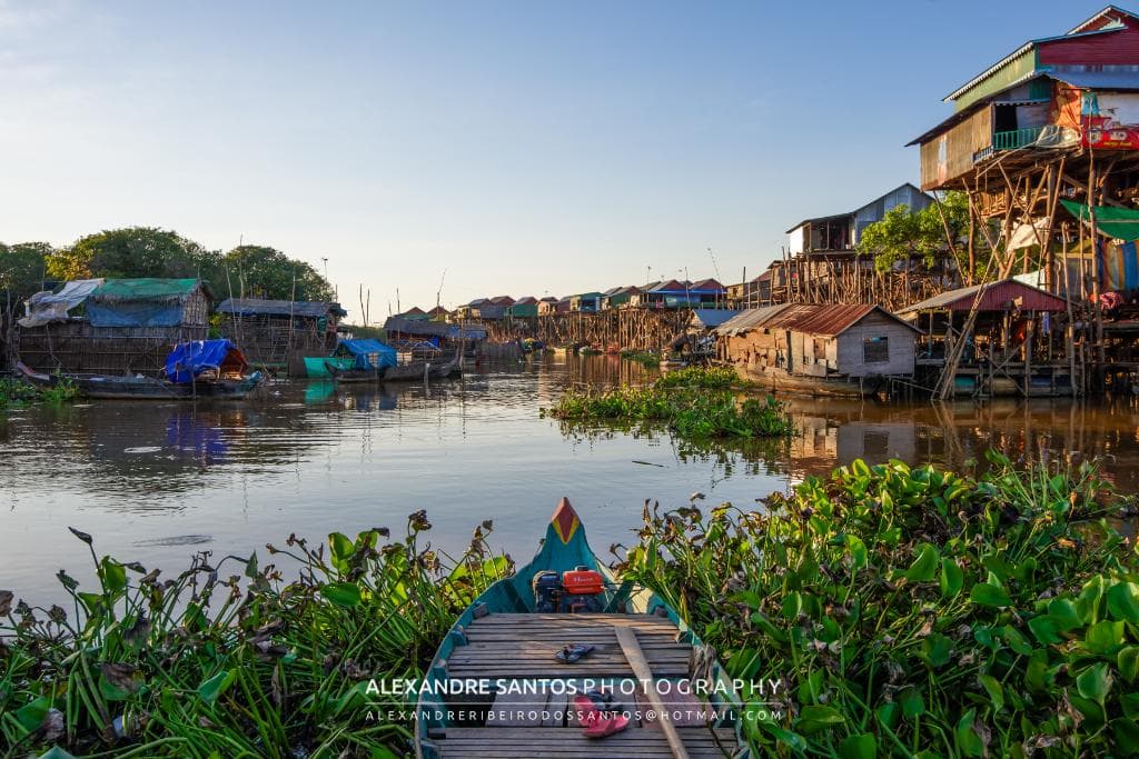 Kampong Khleang - View from the wooden bridge