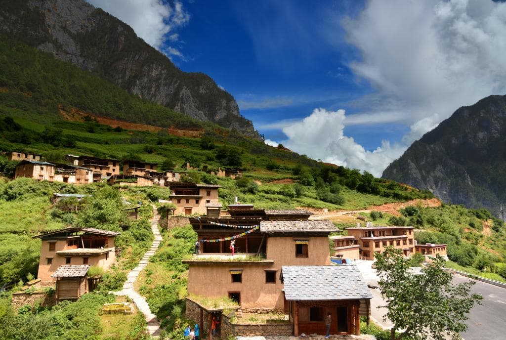 Native people houses....left empty