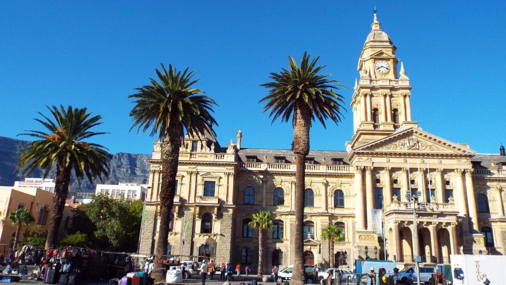 Cape Town City Hall with Table Mountain in the Background