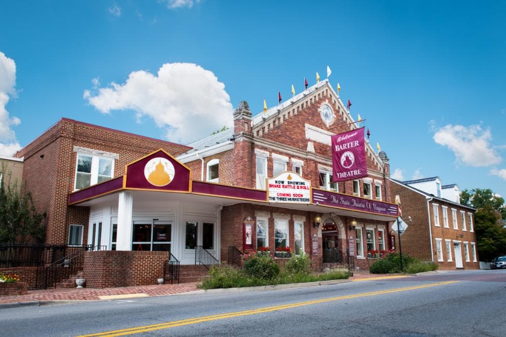 Historic Barter Theatre as seen from Main Street Abingdon